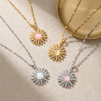 Spinning Sun Pendant Necklace