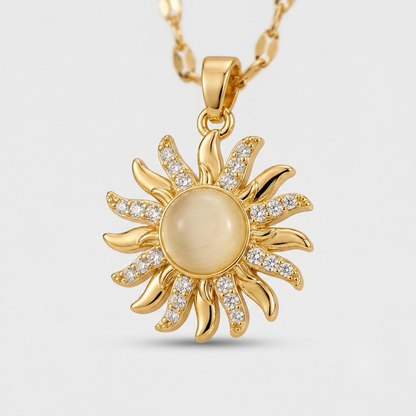 Spinning Sun Pendant Necklace