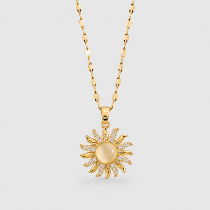 Spinning Sun Pendant Necklace