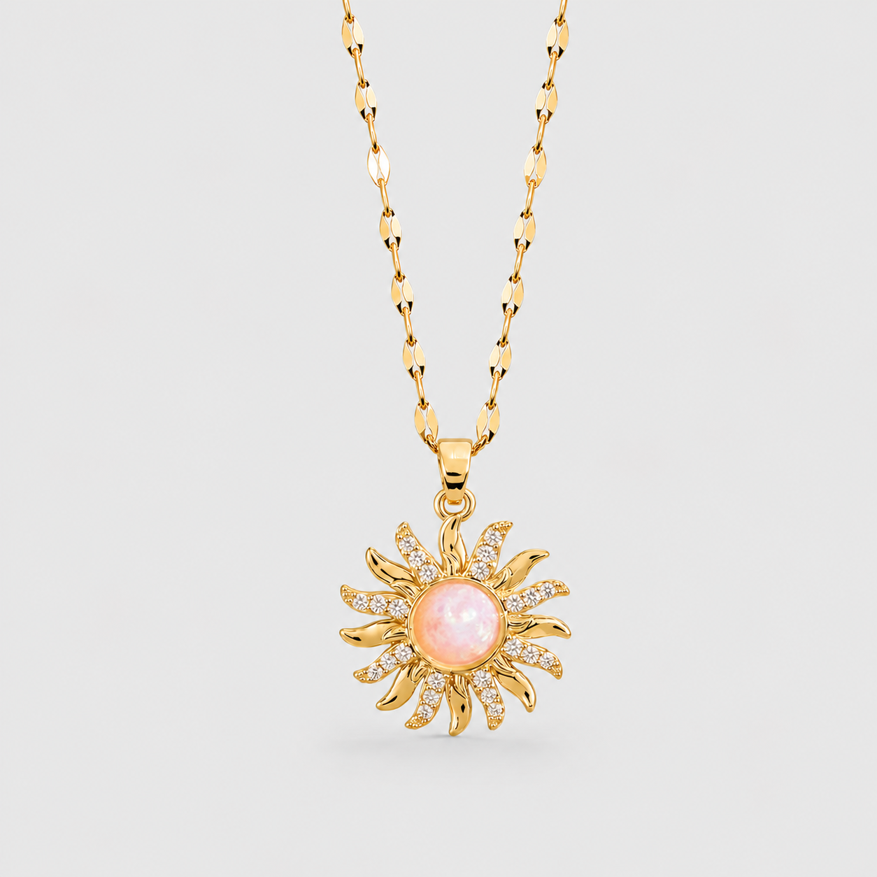 Spinning Sun Pendant Necklace